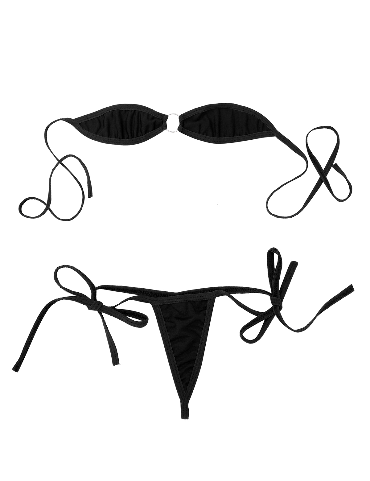 Sexy Knappen Bandeau Mini String Micro Bikini Dessous Gogo Tanga Sexy