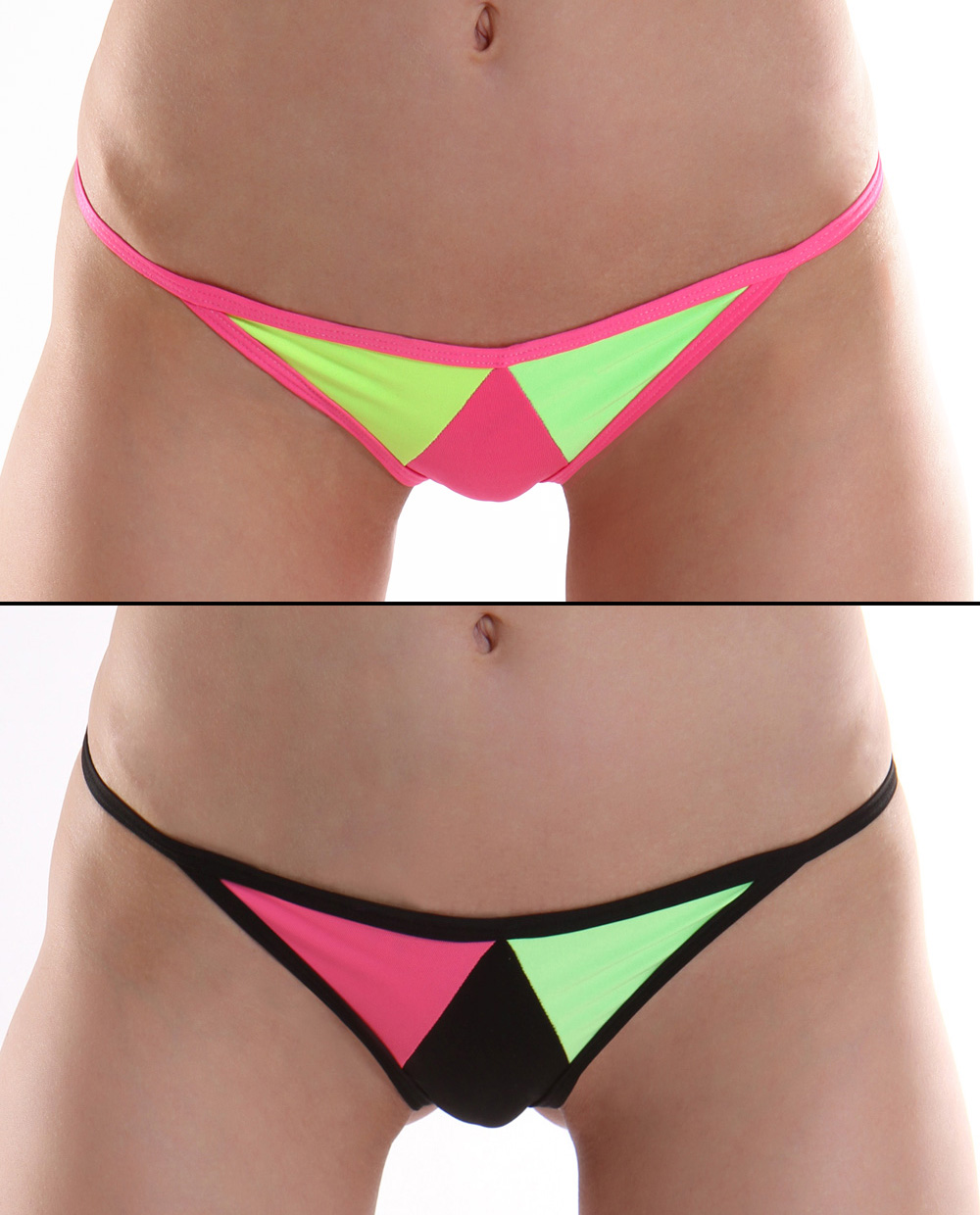 Sexy Neon Poly Bikini String Tanga 3 Farbig Gogo Mini Slip 36 38 40 S M L Sexy Ebay 